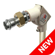 90 degree pulley elbows with Press-fit pipe adaptor for Float & Board Level Indicators