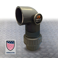 2" 90° PVC Pulley Elbow & Union for Tank Level Indicator